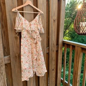 Xhilaration Flouncy Floral Cold Shoulder Sundress